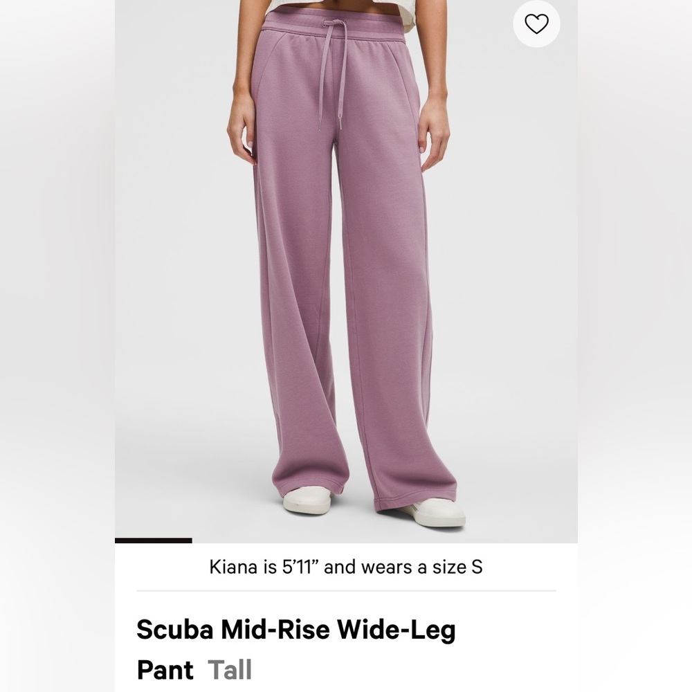 Lululemon scuba mid-rise wide leg pants *tall